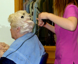 In-house hairdressing service